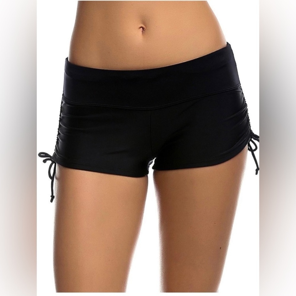 DUSISHIDAN Women's Swim Shorts with Side Ties